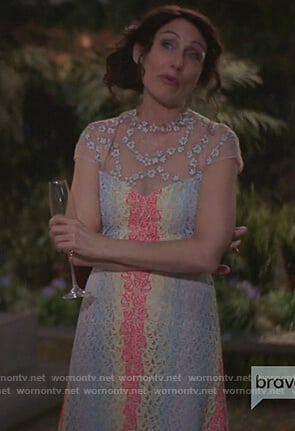 Abby's multicolored lace midi dress on Girlfriends Guide to Divorce