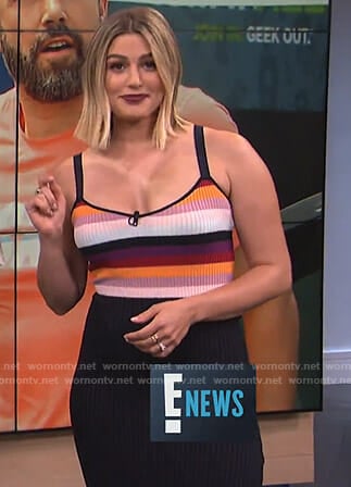 Carissa's striped ribbed dress on E! News