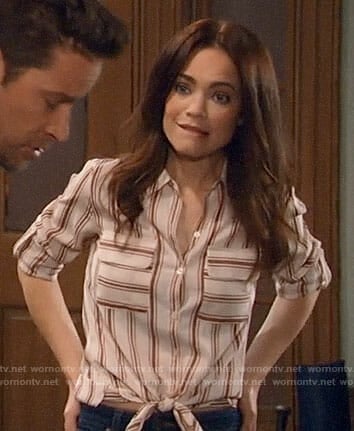 Elizabeth's striped shirt on General Hospital