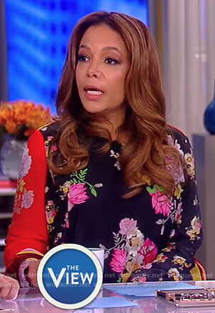 Sunny's mixed floral print dress on The View