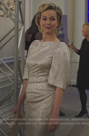 Jacqueline's gold metallic gown on The Bold Type