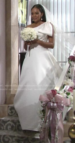 Hilary's dream sequence wedding dress on The Young and the Restless