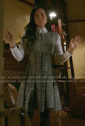 Joan's houndstooth dress on Elementary