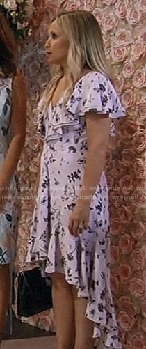 Lulu's pink floral high-low dress on General Hospital
