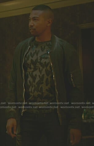 Marcel's grey heart print t-shirt on The Originals
