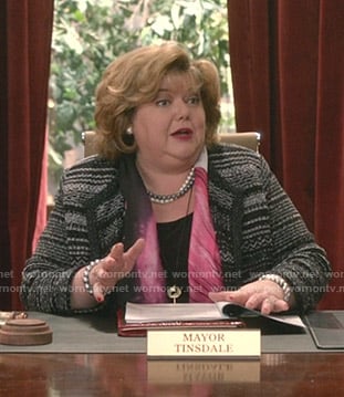 Martha's black striped topper jacket on Good Witch