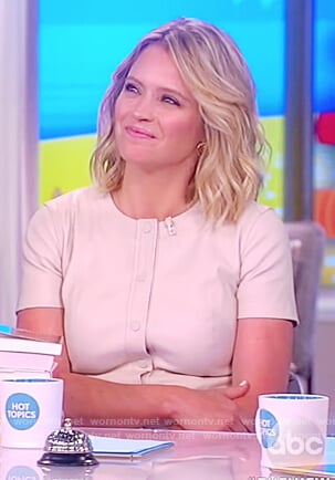 Sara's ivory button front dress on The View