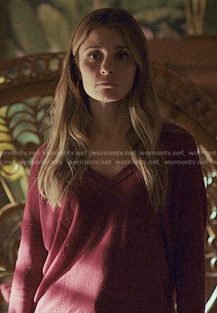 Rachel's red v-neck sweater on UnReal