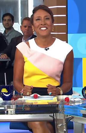 Robin's colorblock cutout dress on Good Morning America