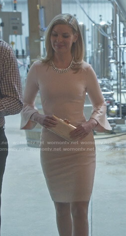 Stephanie's pink bell sleeve dress on Good Witch