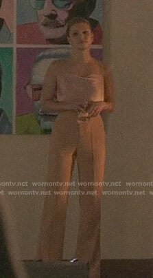 Tandy's pink satin cami and high waisted pants on Marvels Cloak and Dagger