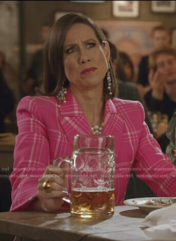 Diana's pink plaid blazer on Younger