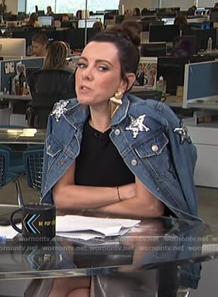 Melanie's star embellished denim jacket on Live from E!