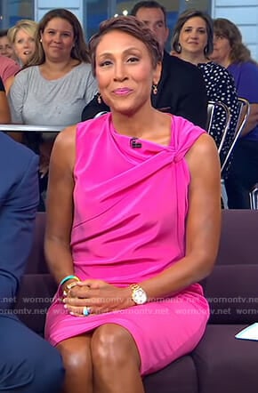 Robin's pink sleeveless dress on Good Morning America