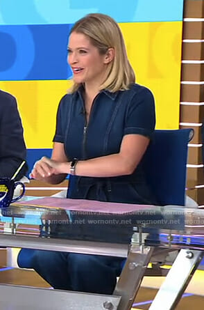 Sara's denim jumpsuit on Good Morning America