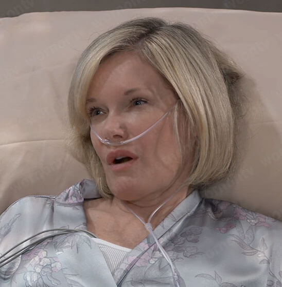 Ava's silver floral robe on General Hospital