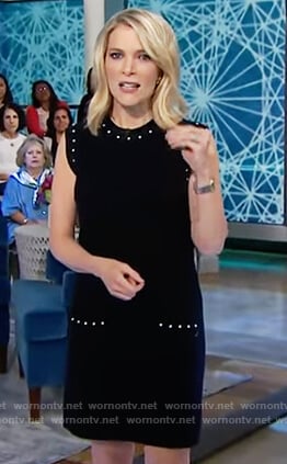 Megyn's black pearl embellished dress on Megyn Kelly Today