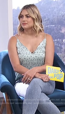 Carissa's dotted print cami top on E! News Daily Pop
