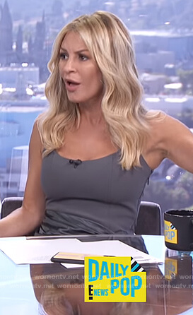 Morgan's gray tie waist mini dress on E! News