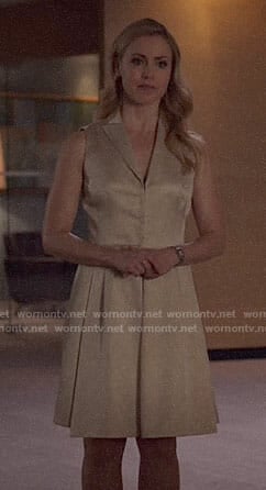 Katrina's sleevless fit and flare dress on Suits