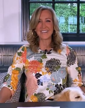 Lara's white floral top on Good Morning America
