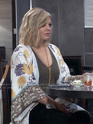 Maxie's floral kimono on General Hospital