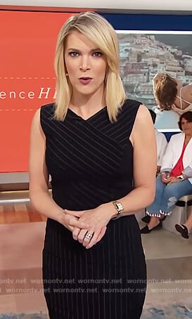 Megyn's navy pinstripe dress on Megyn Kelly Today