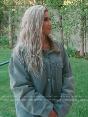 Kim's oversized denim jacket on Keeping Up with the Kardashians