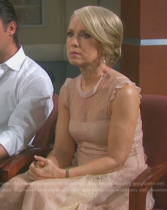 Jennifer's blush lace dress on Days of our Lives