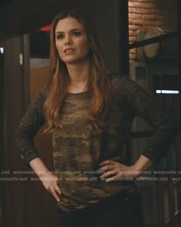 Sam's camo top on Take Two