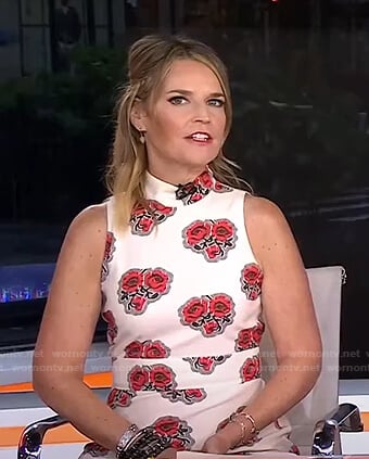 Savannah's white floral midi dress on Today