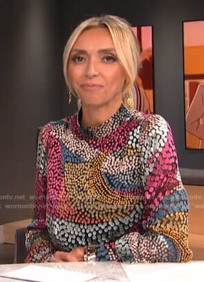 Giuliana's metallic dotted dress on E! News