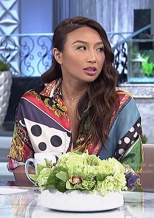 Jeannie's mixed print shirt on The Real