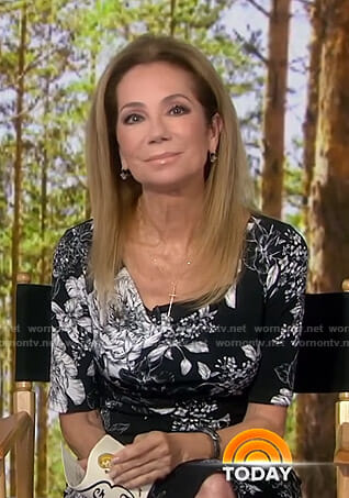 Kathie's black floral dress on Today