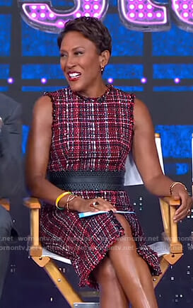 Robin's red tweed dress on Good Morning America