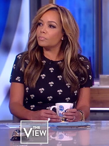 Sunny's floral print sheath dress on The View