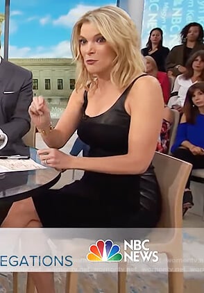 Megyn's black leather trim dress on Megyn Kelly Today