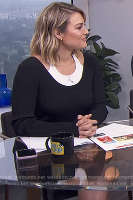 Carissa's black layered dress on E! News Daily Pop