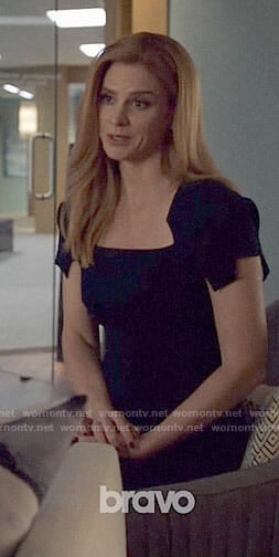 Donna's black short sleeve dress on Suits