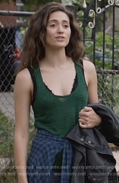 Fiona's green striped tank top on Shameless