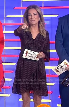 Kathie's black printed wrap dress on Today