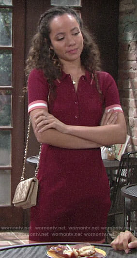 Mattie's red polo dress on The Young and the Restless