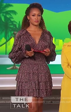 Eve's ruffle tiered mini dress on The Talk