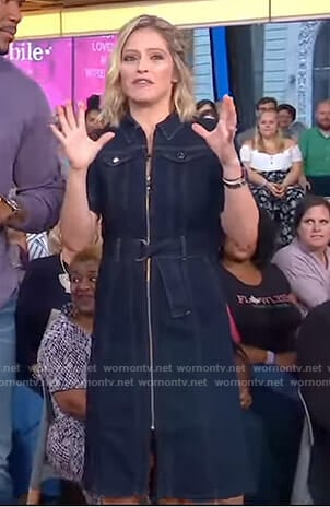 Sara's zipped denim dress on GMA Day