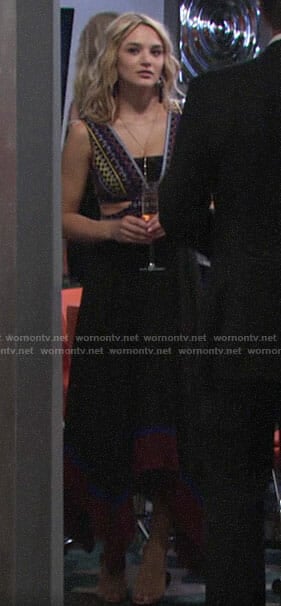 Summer's embroidered midi dress with cutouts on The Young and the Restless