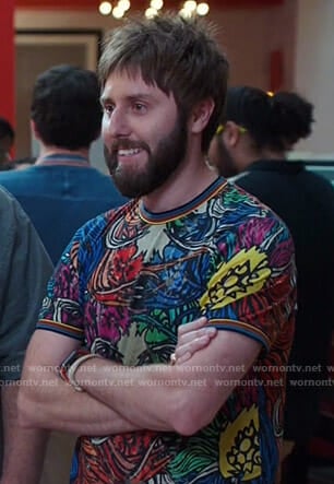 Chewey's multicolored floral tee on I Feel Bad