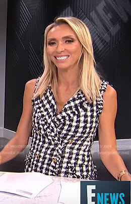 Giuliana's black and white tweed dress on E! News