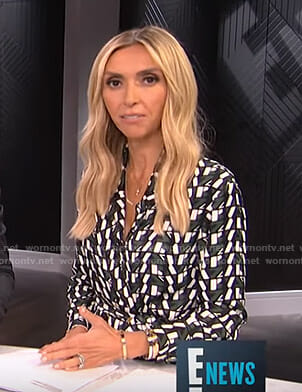 Giuliana's geometric print dress on E! News