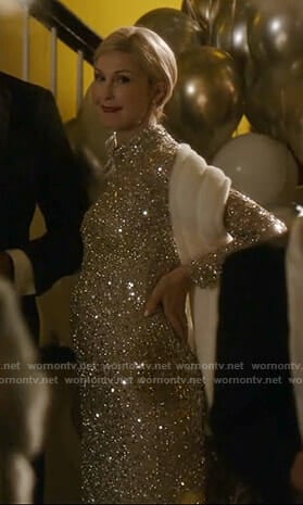 Melissa's sequin gown on Dynasty