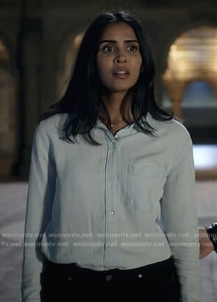 Saanvi's chambray shirt on Manifest